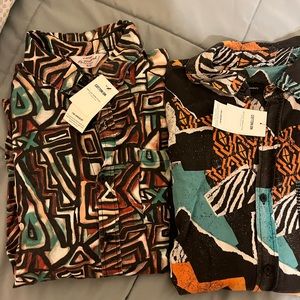 Lot 2 men’s Cotton on short sleeve shirts. Brand new, size medium